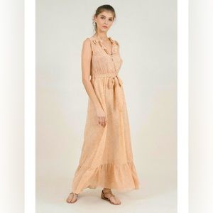 Molly Bracken Woven Maxi Dress Size Large